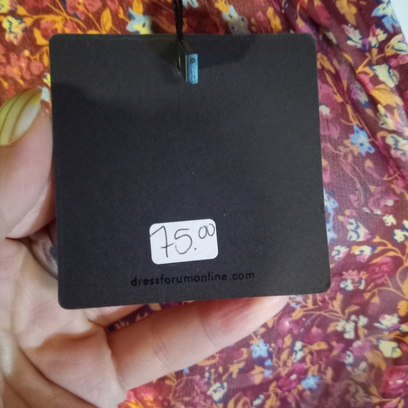 Dress Forum Pink Red Bishop Sleeve Sheath Dress - Picture 3 of 5